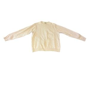 L.L.Bean Men’s 100% Cotton Crewneck Sweater – M Regular – Beige/Tan